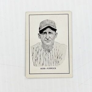 Vintage 1950 Callahan Hall of Fame Herb Pennock Baseball Trading Card